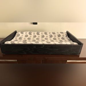 No brand hard wool diaper changer color dark brown